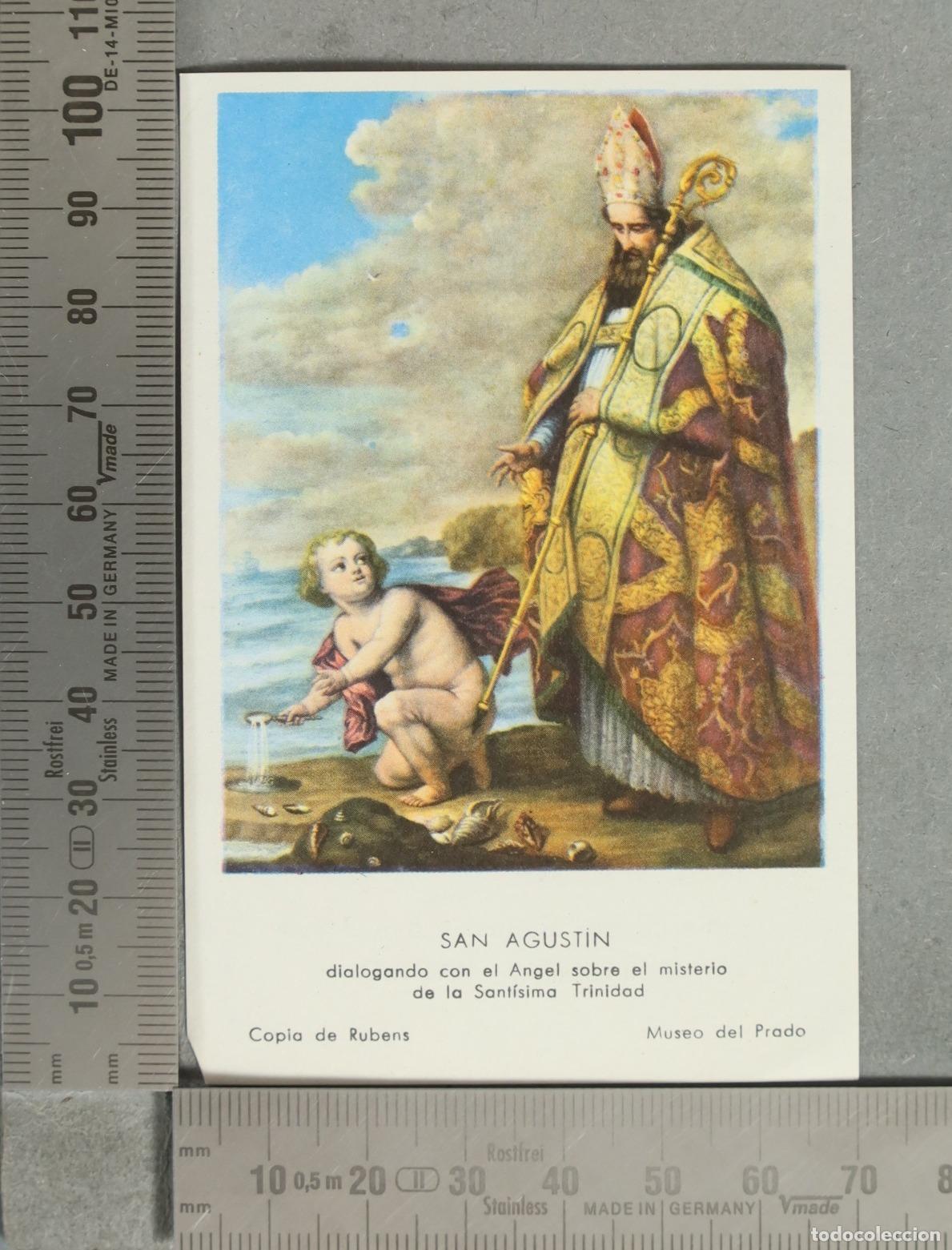 Postkarten: ESTAMPA. San Agustin dialogando con el Angel sobre el misterio de la Santisima Trinidad - Rubens -