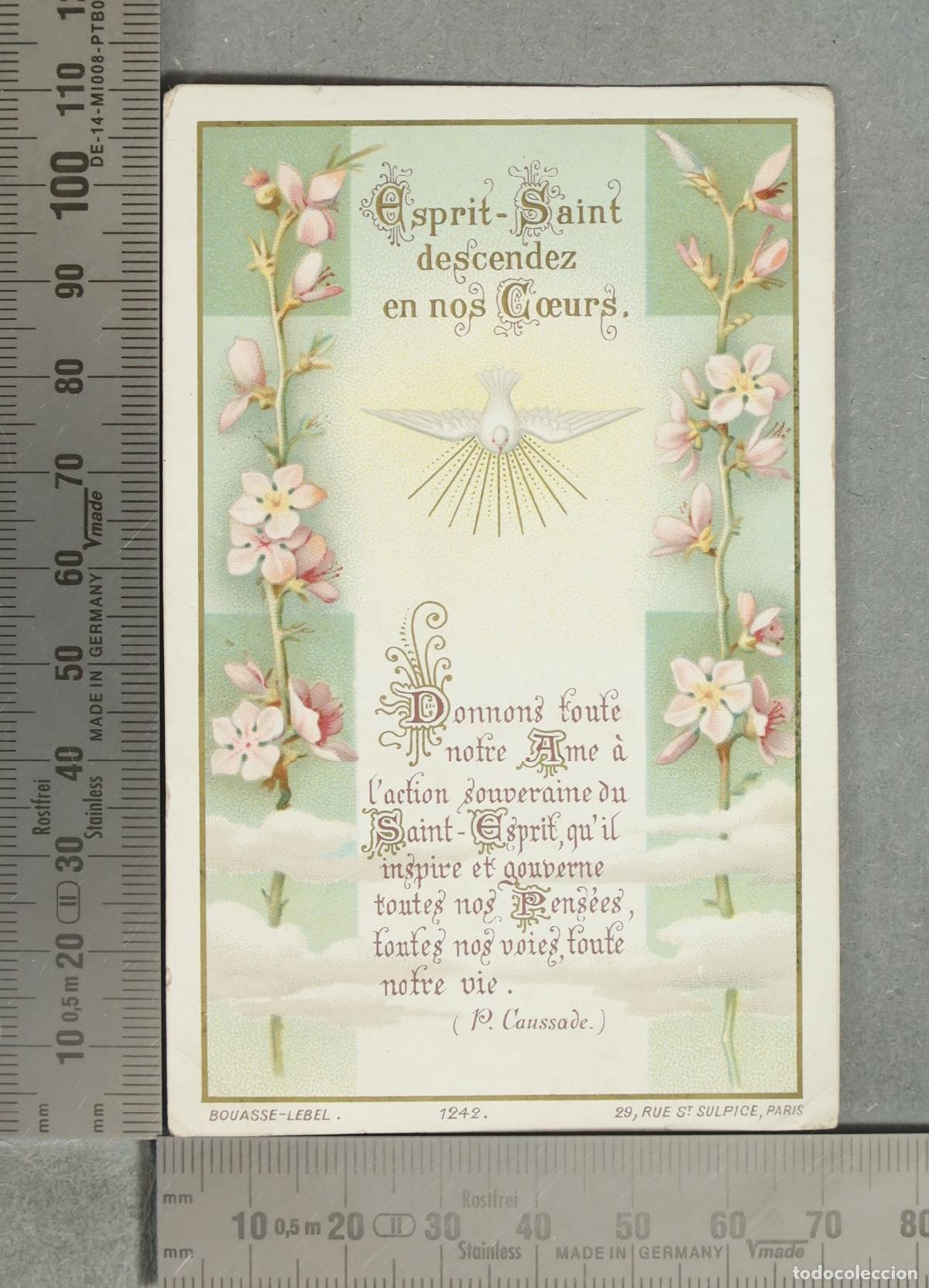 Postales: ESTAMPA. RECUERDO MADRE SUPERIORE. Espirit-Saint descendez en nos C&oelig;urs - Bouasse-Lebel