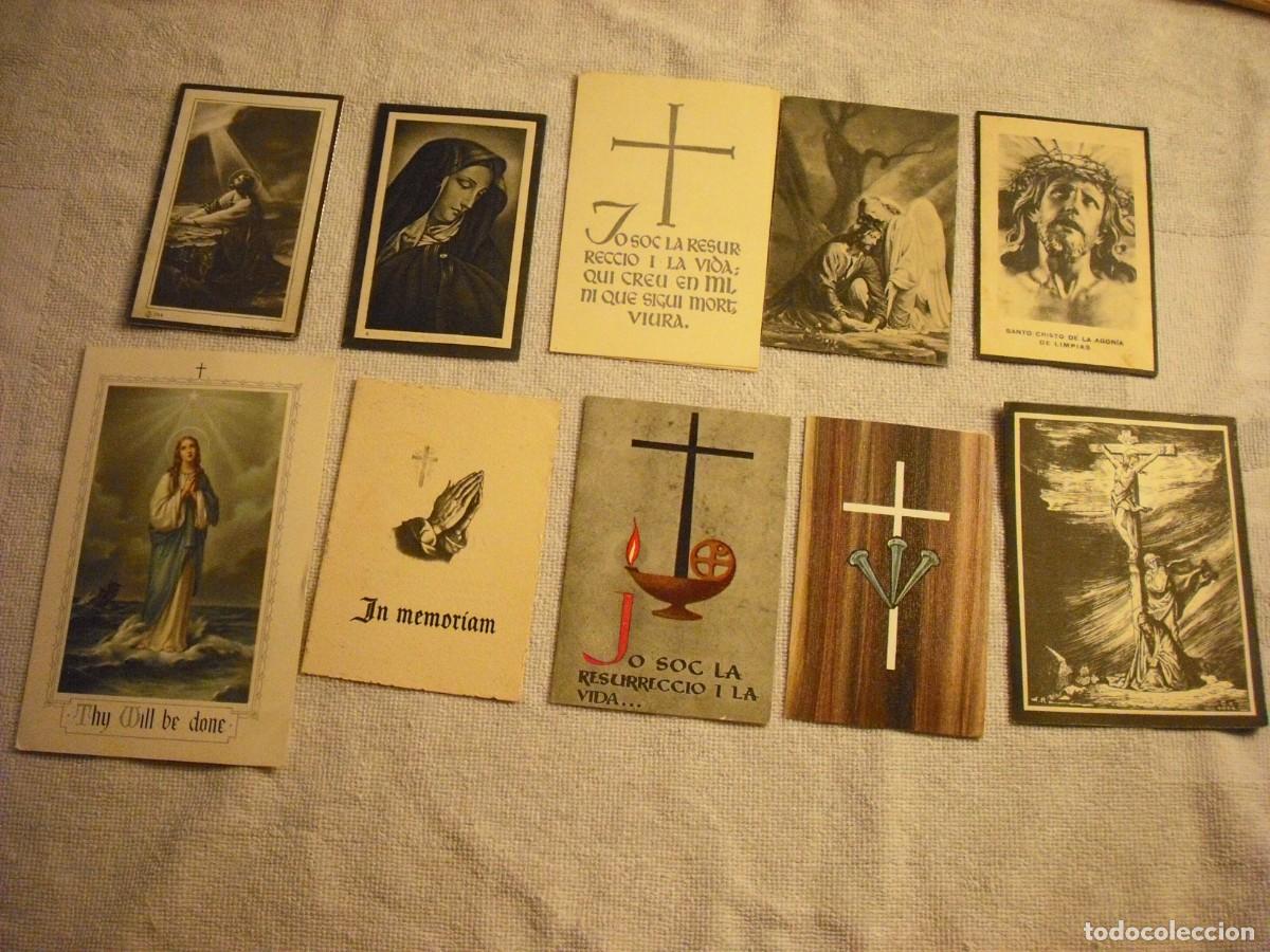 Cartoline: LOTE DE 10 POSTALES / RECORDATORIO DE DEFUNCION