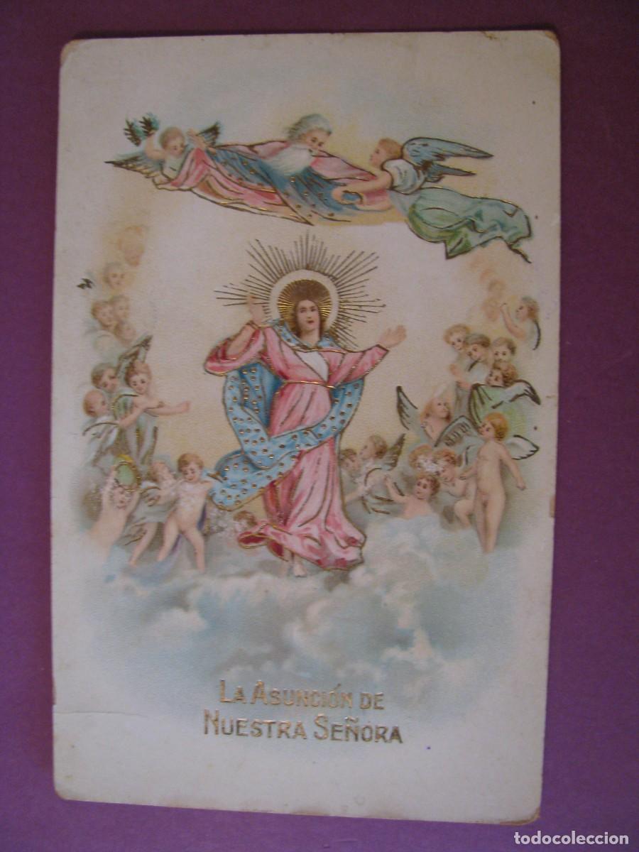 Postales: POSTAL RELIGIOSA. LA ASUNCION DE NUESTRA SE&Ntilde;ORA. E. G. 318. IMPRESO EN ALEMANIA. ESCRITA