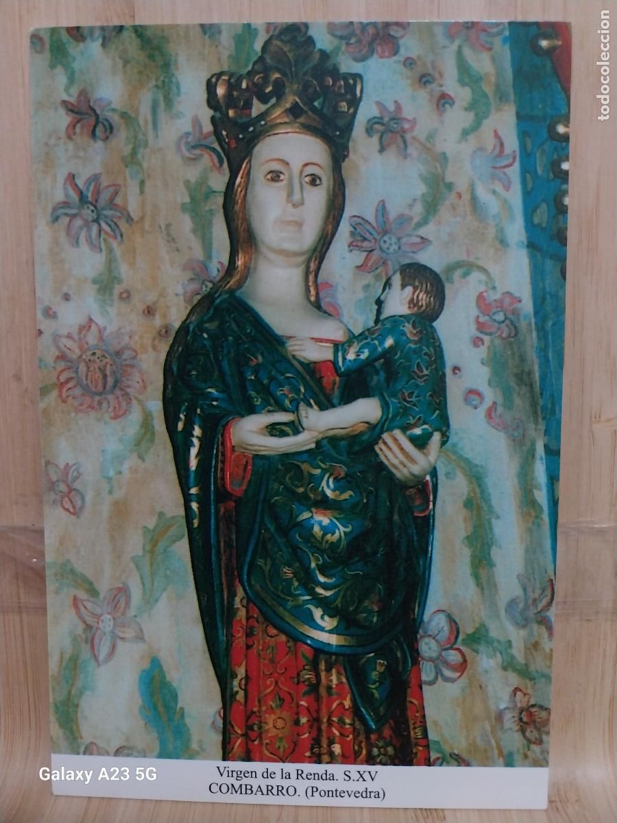 Postales: COMBARRO VIRGEN NTRA SRA DE LA RENDA PONTEVEDRA TARJETA TAMA&Ntilde;O POSTAL DORSO BLANCO