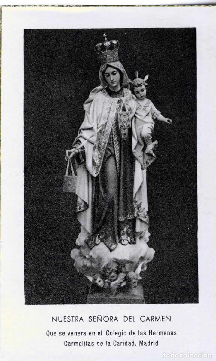 Postales: NTRA. SRA. DEL CARMEN.- CARMELITAS DE LA CARIDAD DE MADRID.-ORACION.-