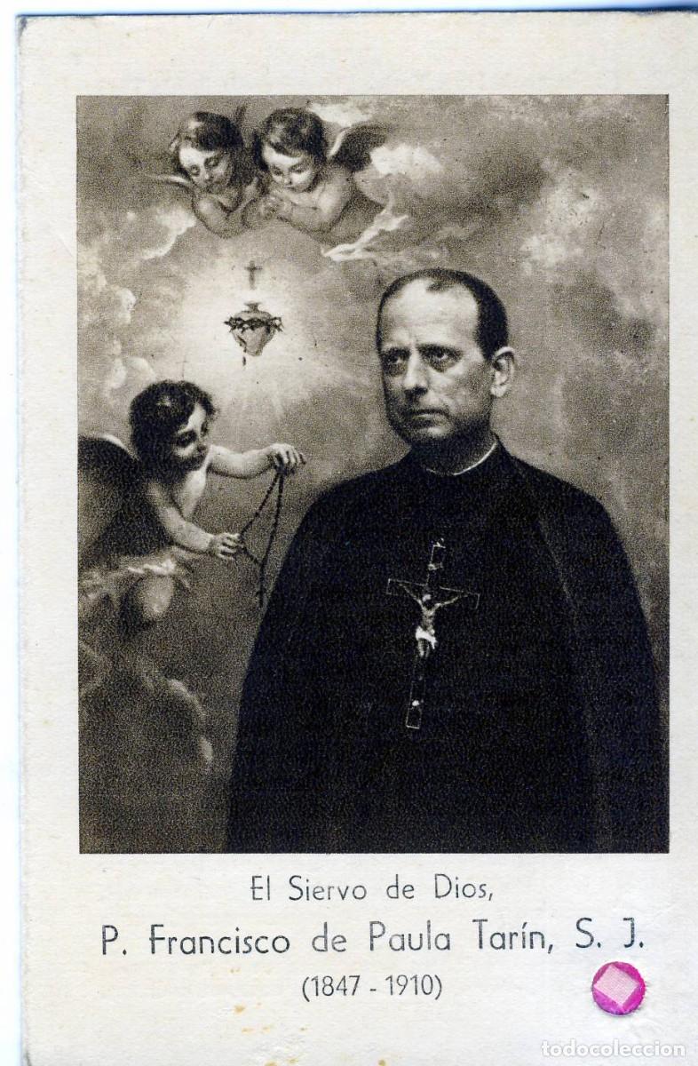 Postales: ESTAMPA, CON RELIQUIA, Y NOVENA AL PADRE TARIN.-