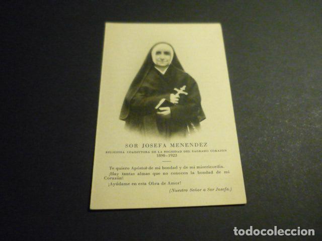 Postales: SOR JOSEFA MENENDEZ ANTIGUA ESTAMPA