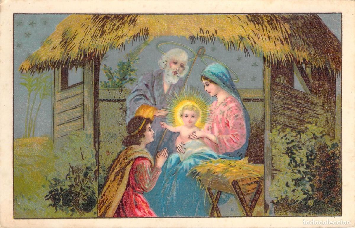 Postkarten: Postal de Natividad con el Nacimiento de Jes&uacute;s