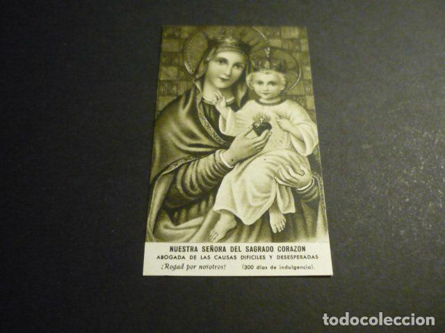Postales: NUESTRA SE&Ntilde;ORA DEL SAGRADO CORAZON ANTIGUA ESTAMPA