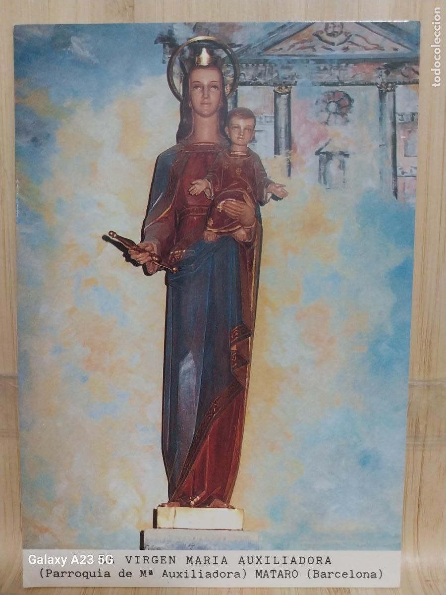 Postales: MATARO ++ VIRGEN NTRA SRA MARIA AUXILIADORA BARCELONA ED VISTABELLA DORSO ORACION