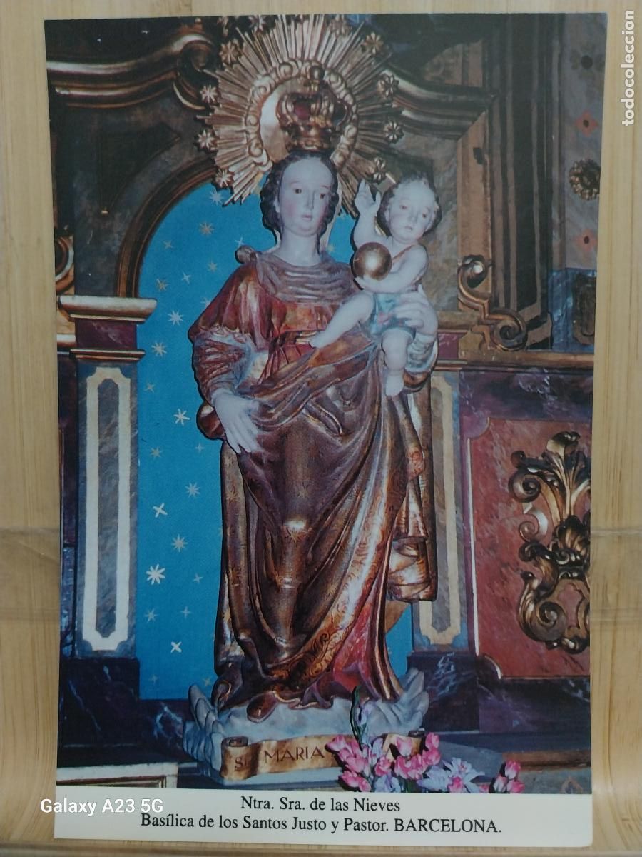 Postales: BASILICA SANTOS JUSTO Y PASTOR VIRGEN NTRA SRA DE LAS NIEVES TARJETA TAMA&Ntilde;O POSTAL