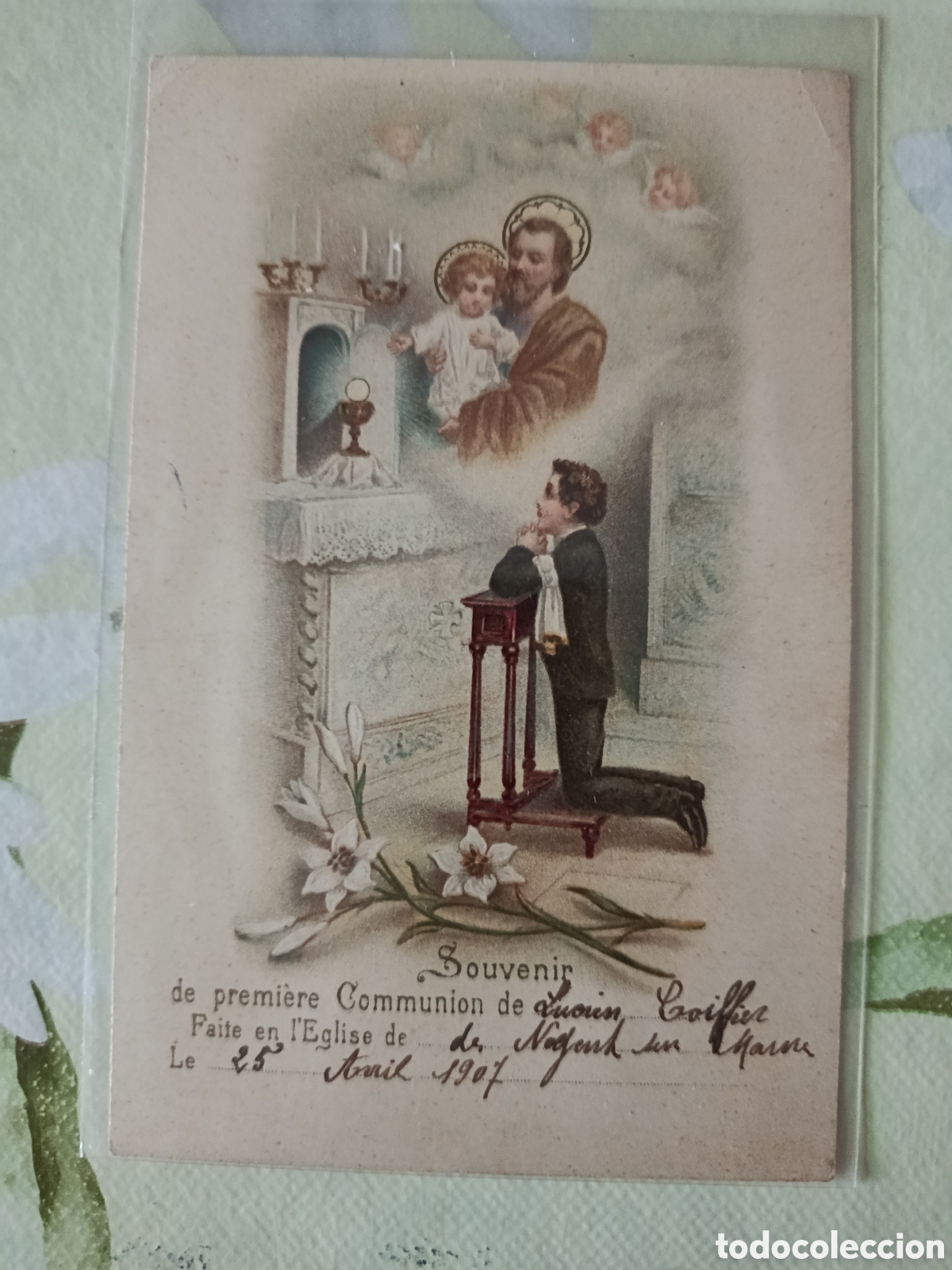 Postales: San Jos&eacute; recuerdo de la primera comuni&oacute;n 9 X 13 ctms.