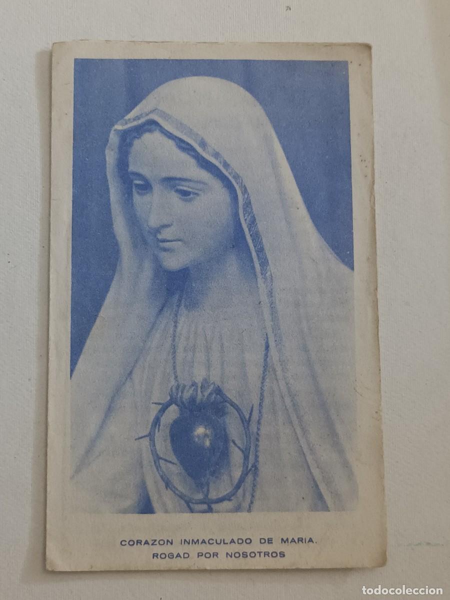 Postales: ESTAMPA TRIPTICO CORAZON INMACULADO DE MARIA - LA GRAN PROMESA DEL CORAZON DE MARIA