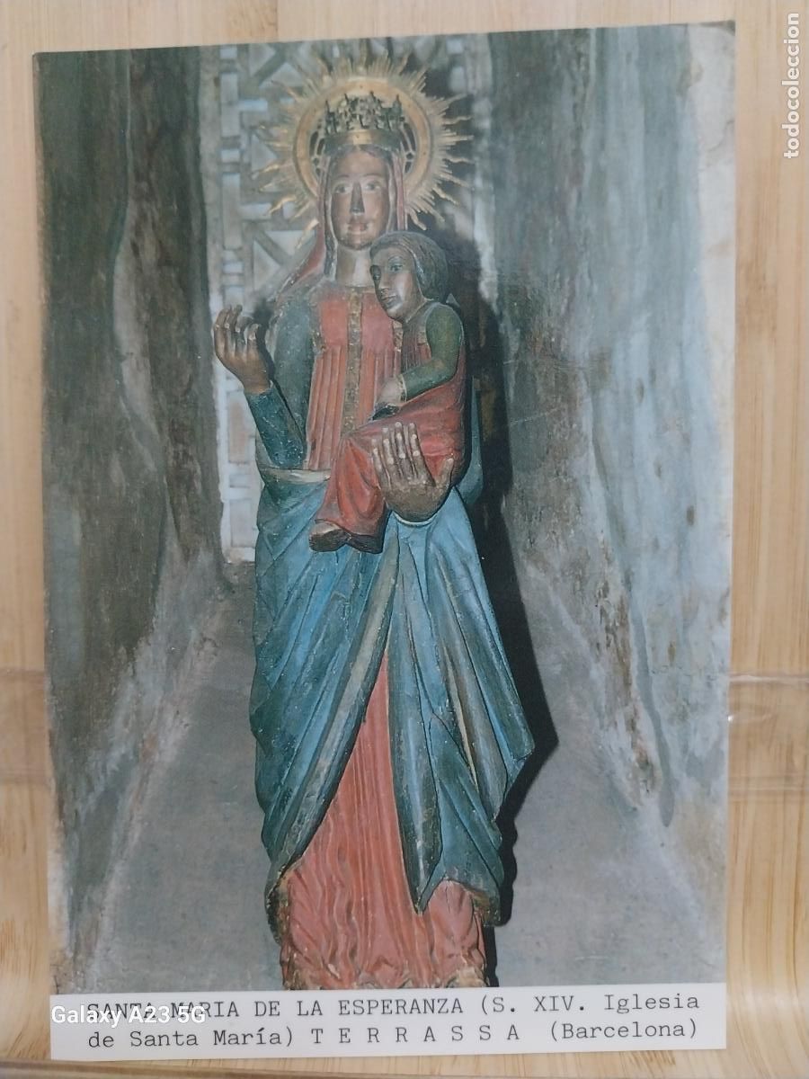 Postales: TERRASSA VIRGEN NTRA SRA SANTA MARIA DE LA ESPERANZA BARCELONA ED VISTABELLA + SC ORIGINAL A&Ntilde;O 1994