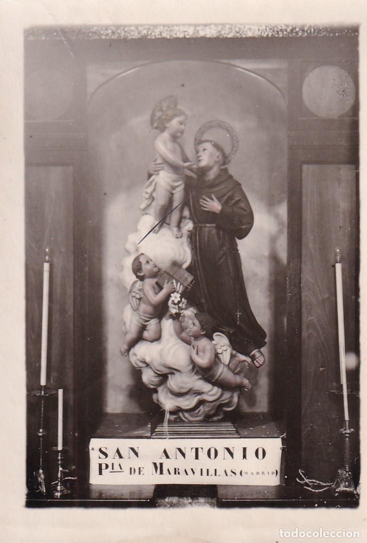 Postales: Fotito 6,50 x 9 cm San Antonio Parroquia de Maravillas. Madrid. No figura fot&oacute;grafo.
