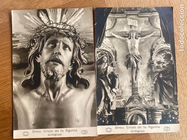 Postales: Santo cristo de la Agonia. Limpias. 2 postales. Foto Leoncio. Sin circular