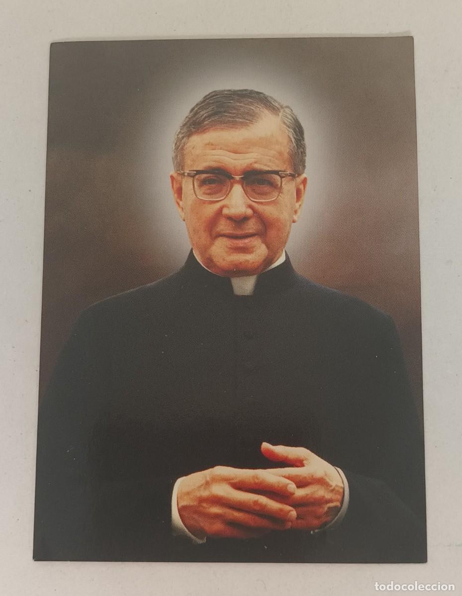 Postales: ESTAMPA BEATO JOSEMAR&Iacute;A ESCRIV&Aacute; DE BALAGUER. FUNDADOR DEL OPUS DEI - ORACION (REVERSO)