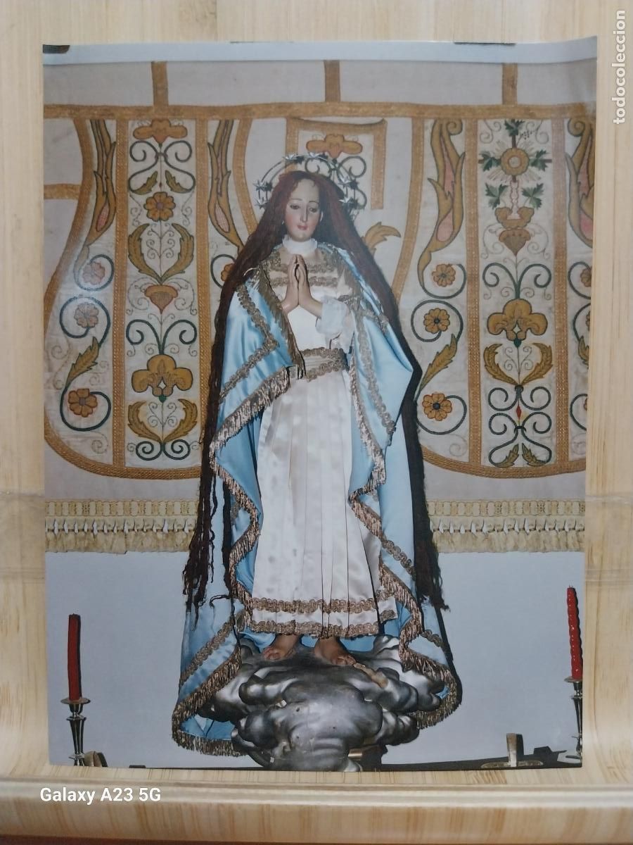 Postales: VIRGEN NTRA SRA SE&Ntilde;ORA PELO LARGO TAMA&Ntilde;O POSTAL FOTO PARTICULAR POR DETERMINAR +++