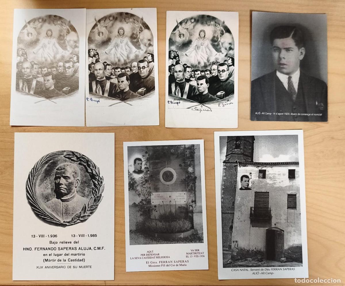 Postkarten: LO 31 - Lotes 7 estampas Hermano Fernando Saperas Aluja C.M.F. Claretiano - Catal&aacute;n y Castellano