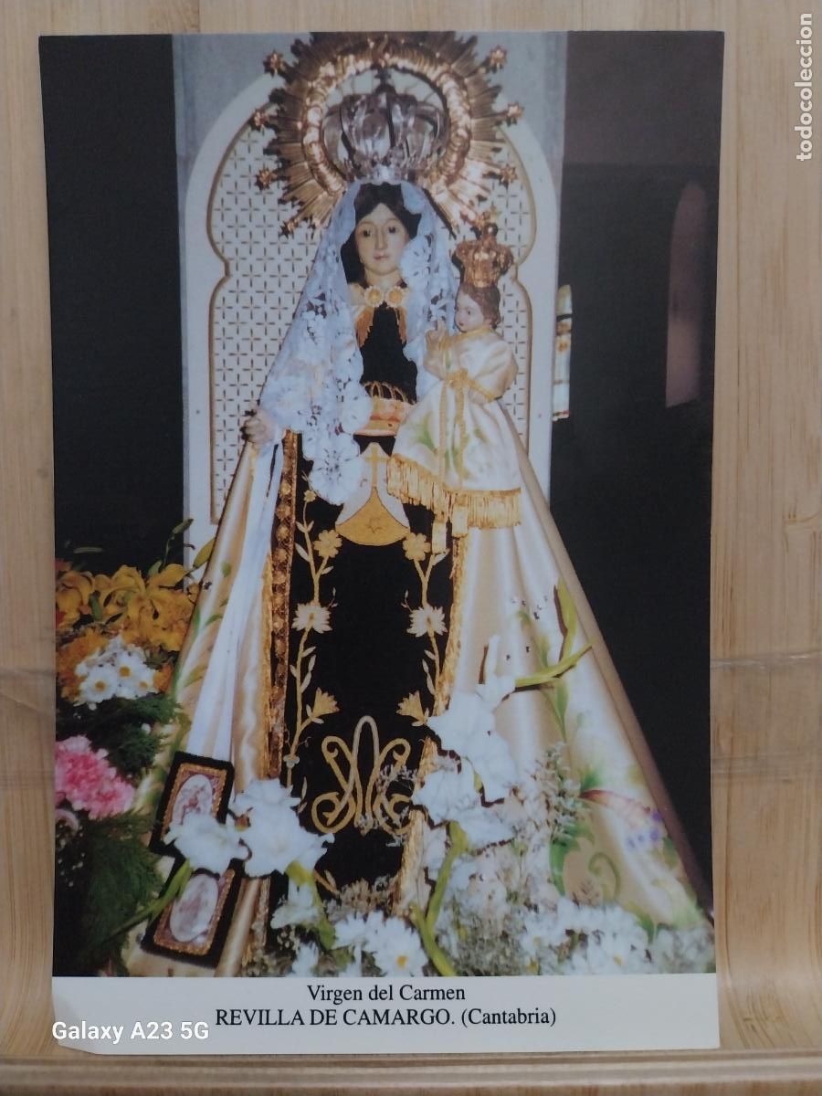 Postales: REVILLA DE CAMARGO VIRGEN NTRA SRA DEL CARMEN TARJETA TAMA&Ntilde;O POSTAL DORSO BLANCO