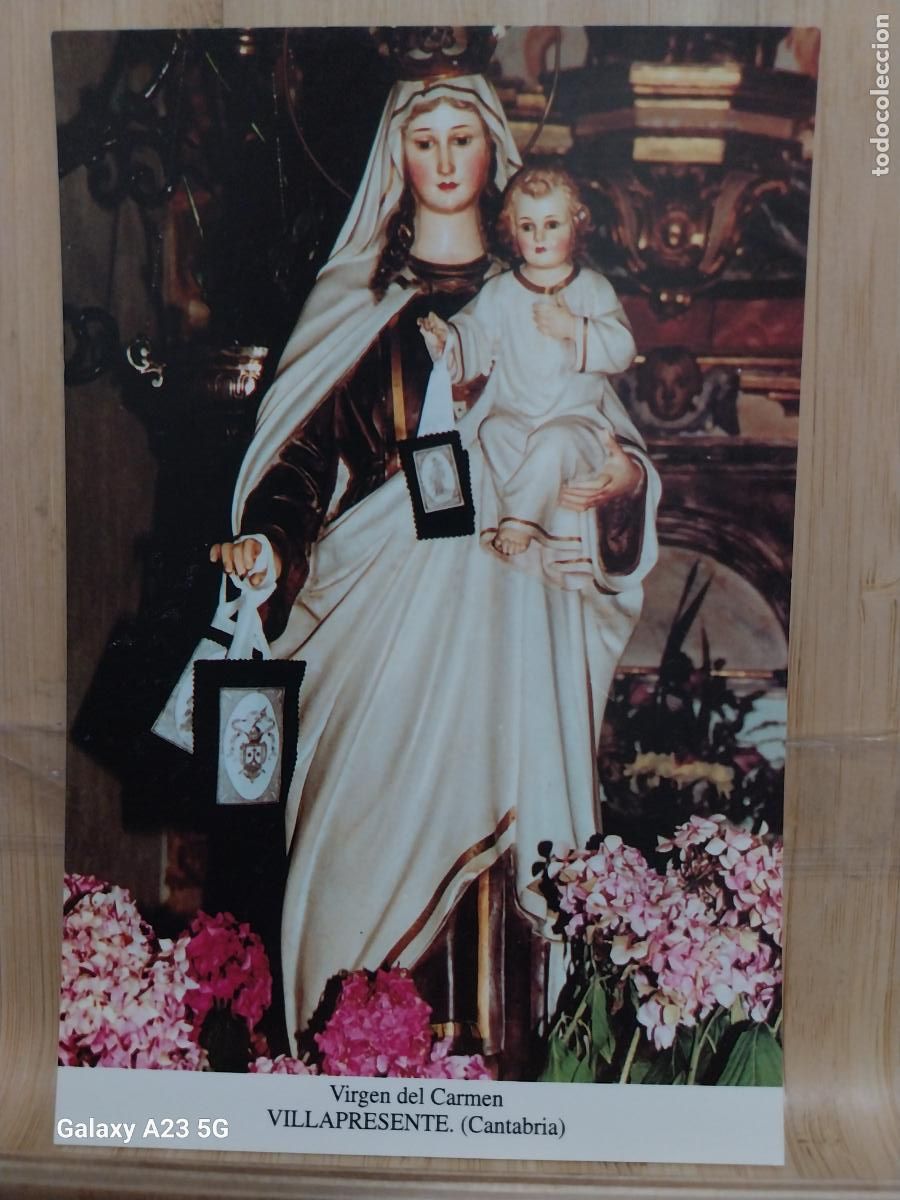 Postales: VILLAPRESENTE VIRGEN NTRA SRA DEL CARMEN TARJETA TAMA&Ntilde;O POSTAL DORSO BLANCO