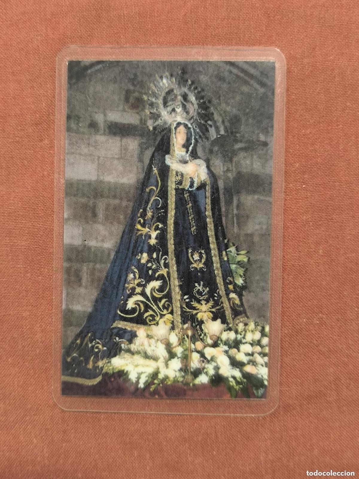 Postkarten: Estampa Virgen de las Dolores Plastificada &ndash; Oraci&oacute;n Devocional Coleccionismo