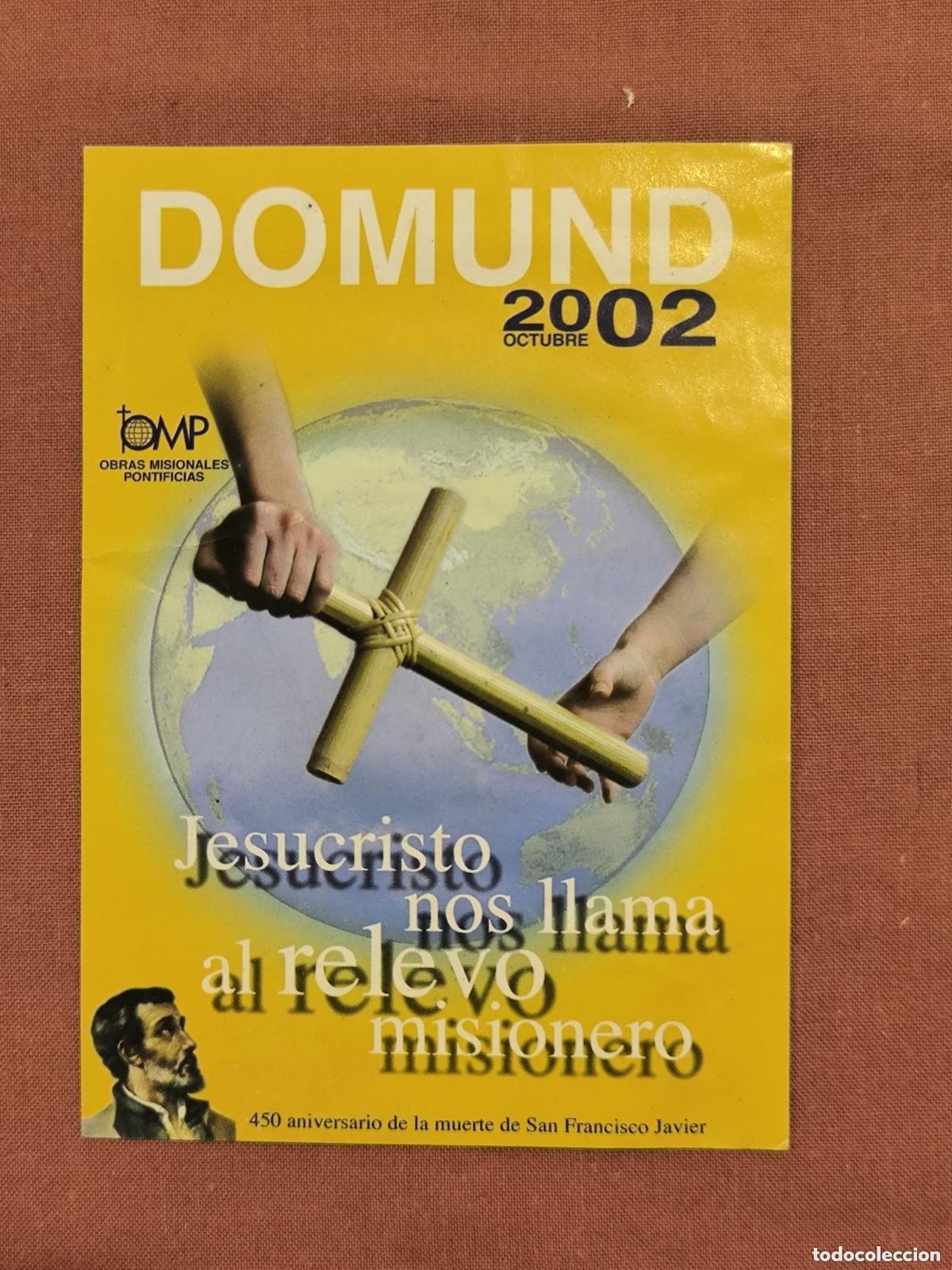 Cartes Postales: Estampa DOMUND 2002 &ndash; San Francisco Javier Relevo Misionero Devocional