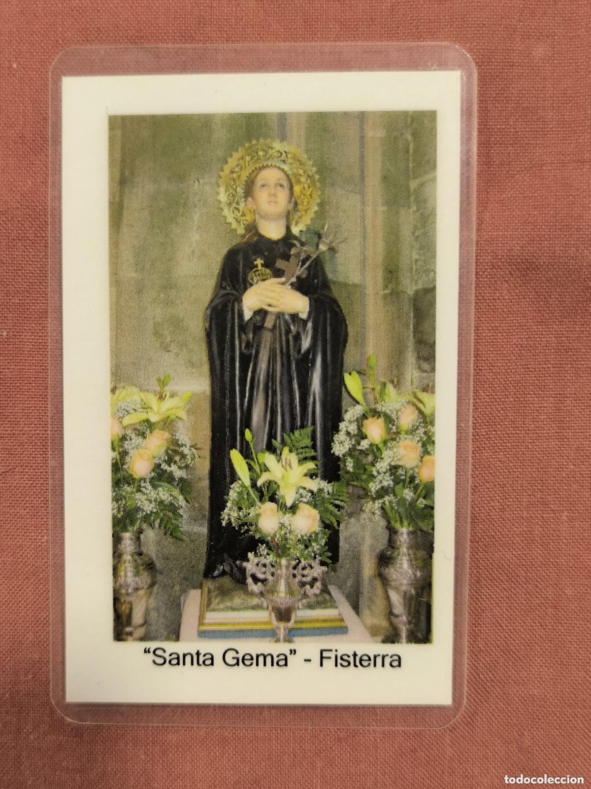 Postais: Estampa Santa Gema Fisterra &ndash; Mensaje de la Santa Devocional Coleccionismo