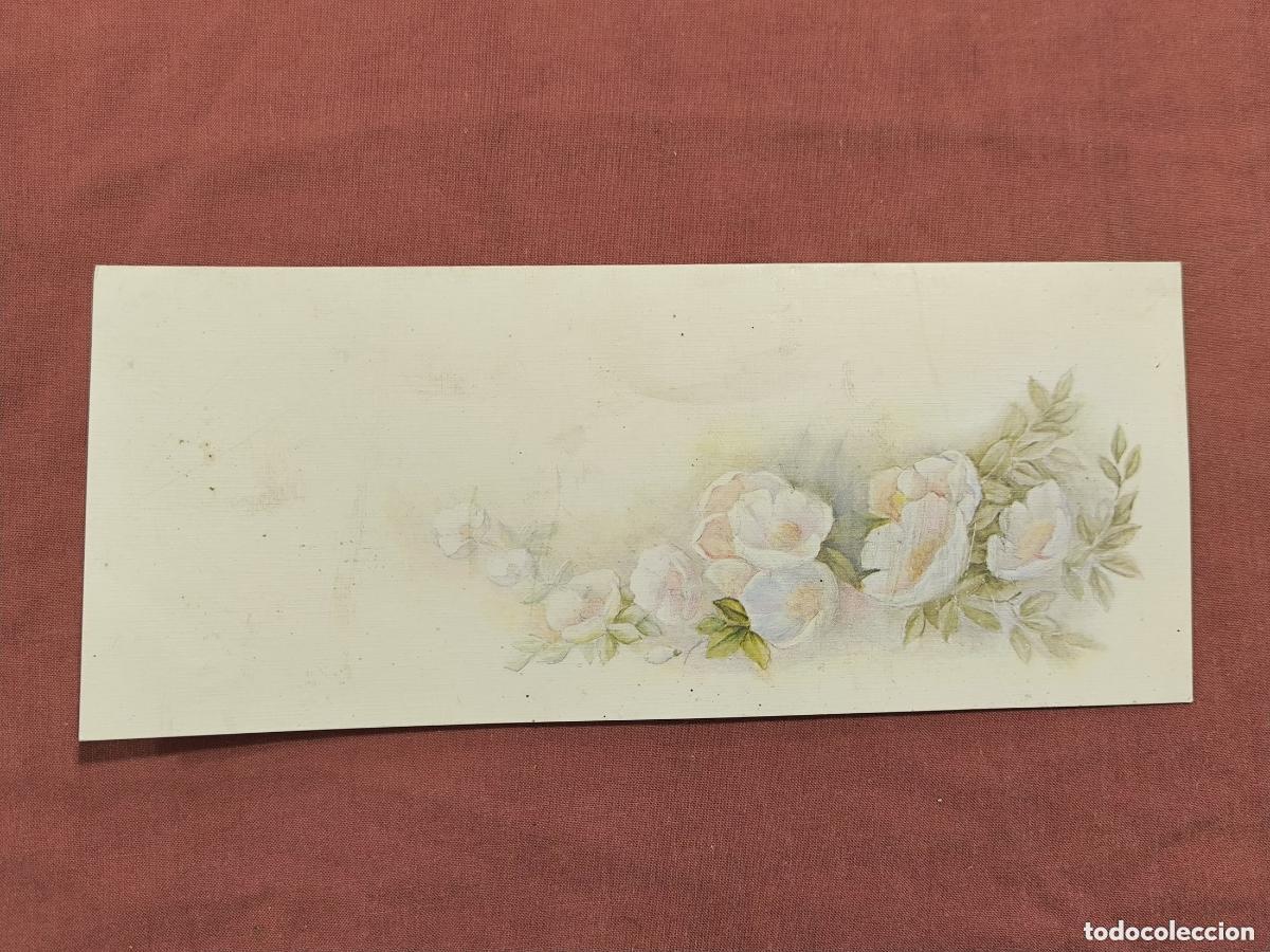Postales: Recordatorio Antiguo con Flores &ndash; Invitaci&oacute;n Religiosa San Crist&oacute;bal Coru&ntilde;a