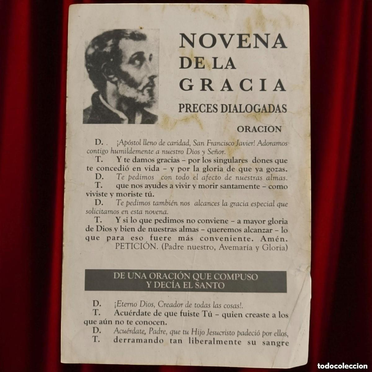 Postais: ✝️ ANTIGUA ESTAMPA RELIGIOSA &ndash; &rdquo;NOVENA DE LA GRACIA&rdquo; | SAN FRANCISCO JAVIER | RADIO CORU&Ntilde;A