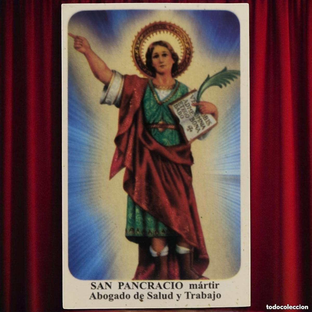 Postales: ESTAMPA RELIGIOSA &middot; SAN PANCRACIO M&Aacute;RTIR &middot; ABOGADO DE SALUD Y TRABAJO