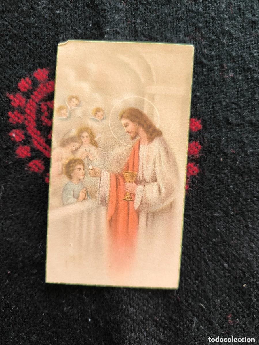 Postales: Estampa Religiosa Antigua Ordenaci&oacute;n Sacerdotal &ndash; Recordatorio Vintage Presb&iacute;tero, Jes&uacute;s Eucarist&iacute;a