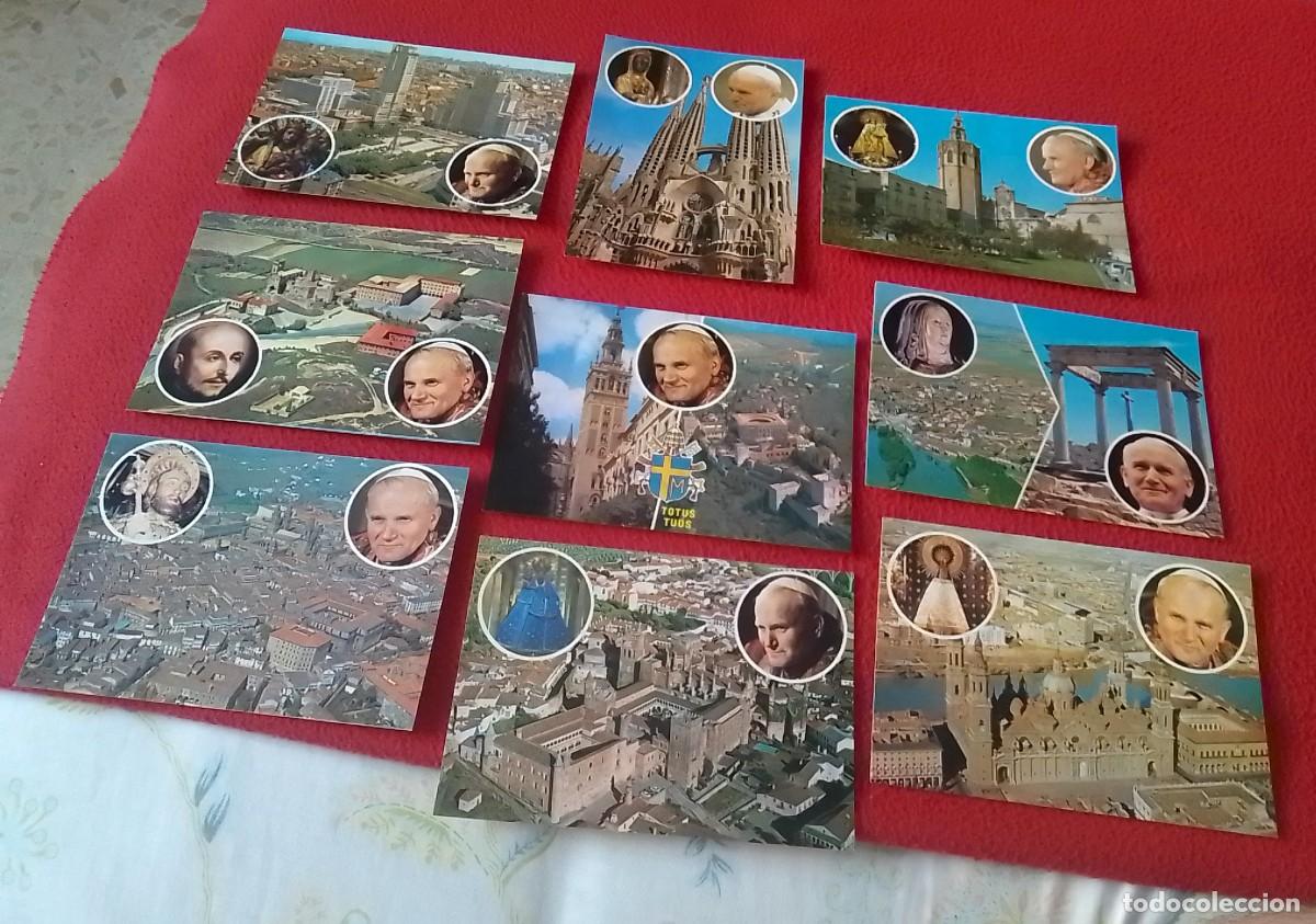Postais: LOTE DE 9 POSTALES VISITA JUAN PABLO II PAPA POPE A ESPA&Ntilde;A SPAIN 1982 JOHN PAUL KAROL WOJTYLA VISIT.