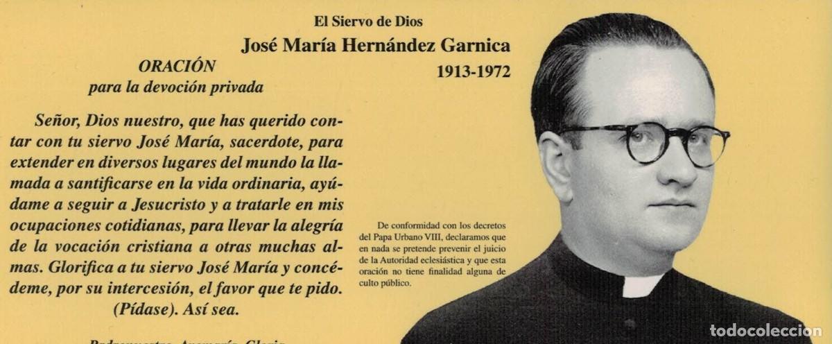 Postkarten: Jos&eacute; Mar&iacute;a Hern&aacute;ndez Garnica / Estampa Beatificaci&oacute;n Canonizaci&oacute;n