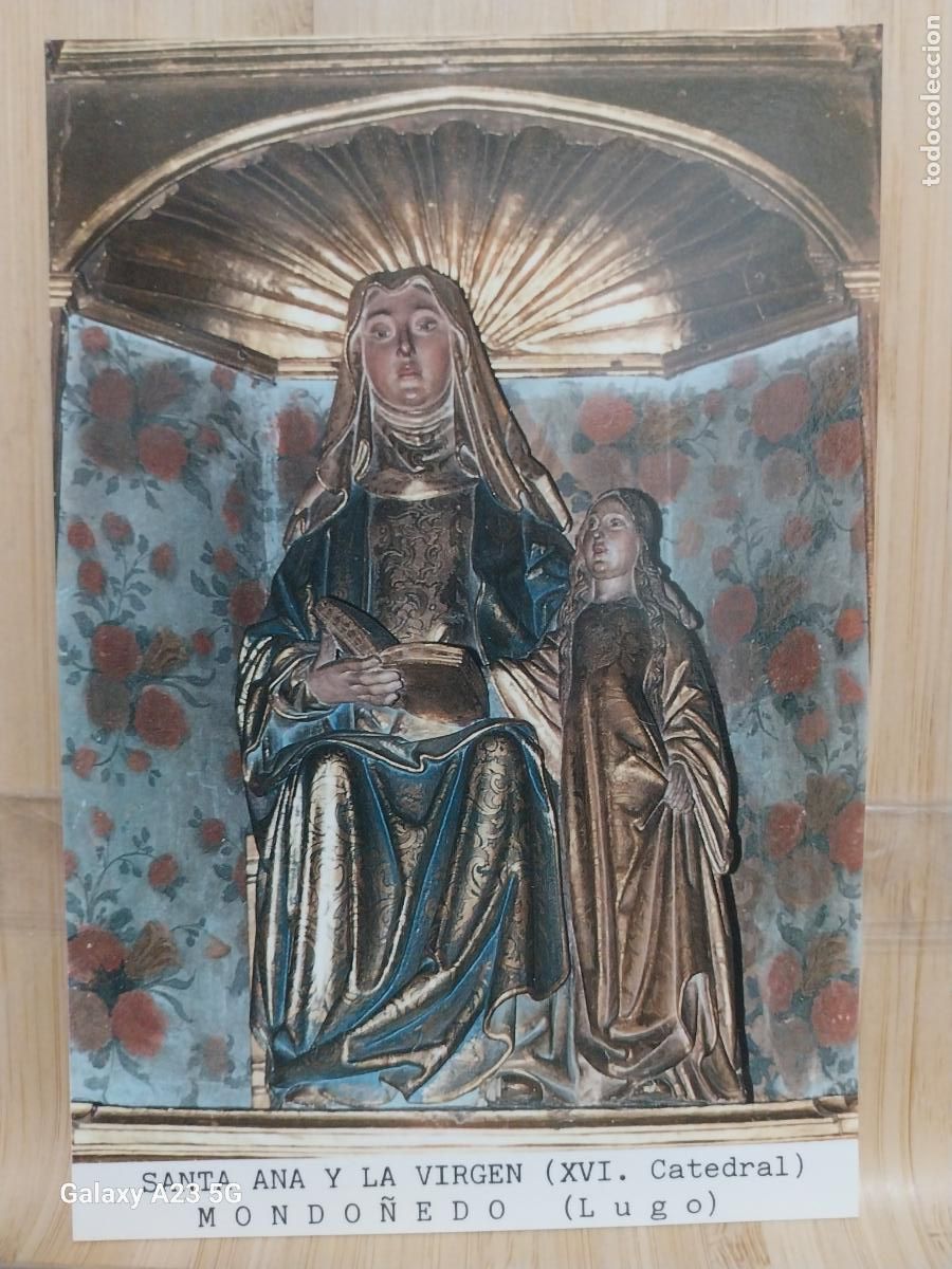 Postkarten: MONDO&Ntilde;EDO VIRGEN NTRA SRA Y SANTA ANA LUGO ED VISTABELLA AVE SC ORIGINAL