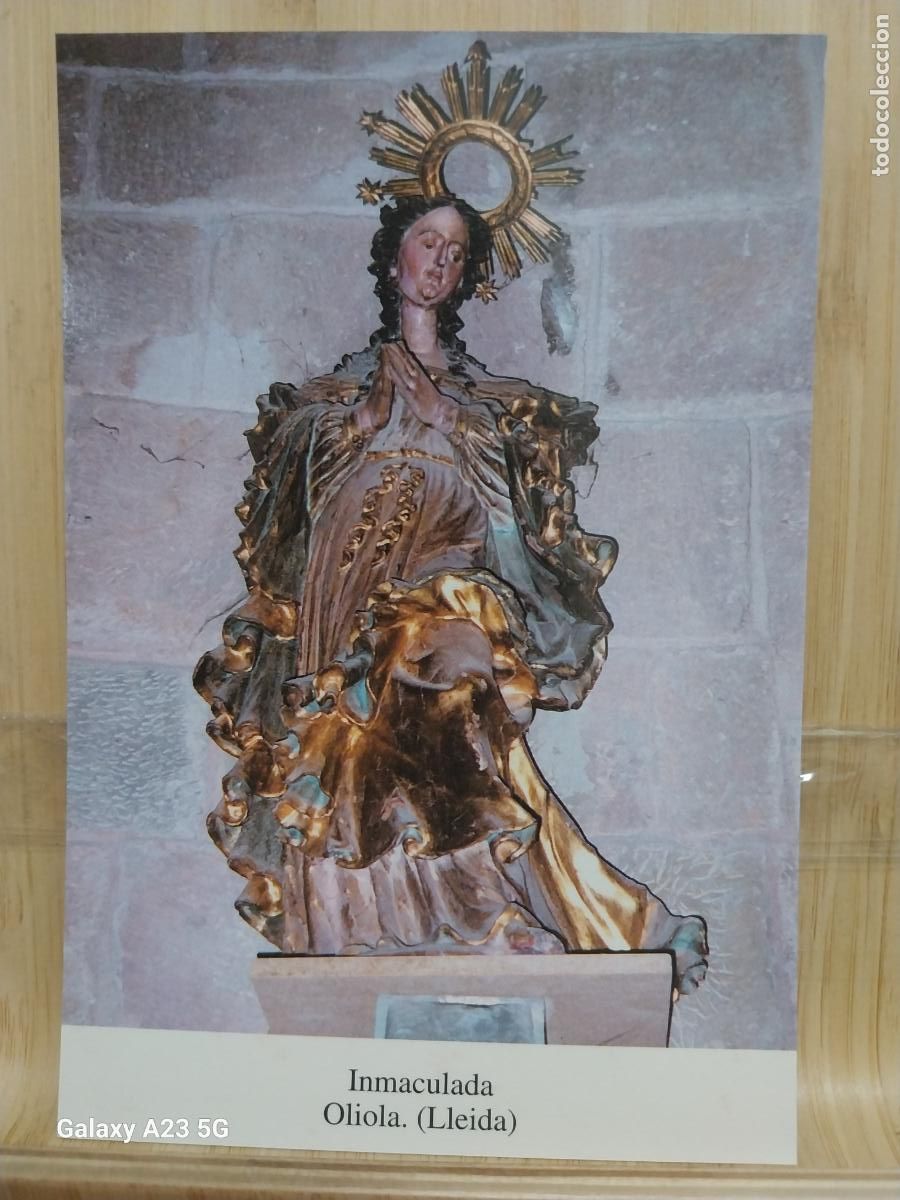 Postais: OLIOLA VIRGEN NTRA SRA INMACULADA LLEIDA TARJETA TAMA&Ntilde;O POSTAL DORSO BLANCO