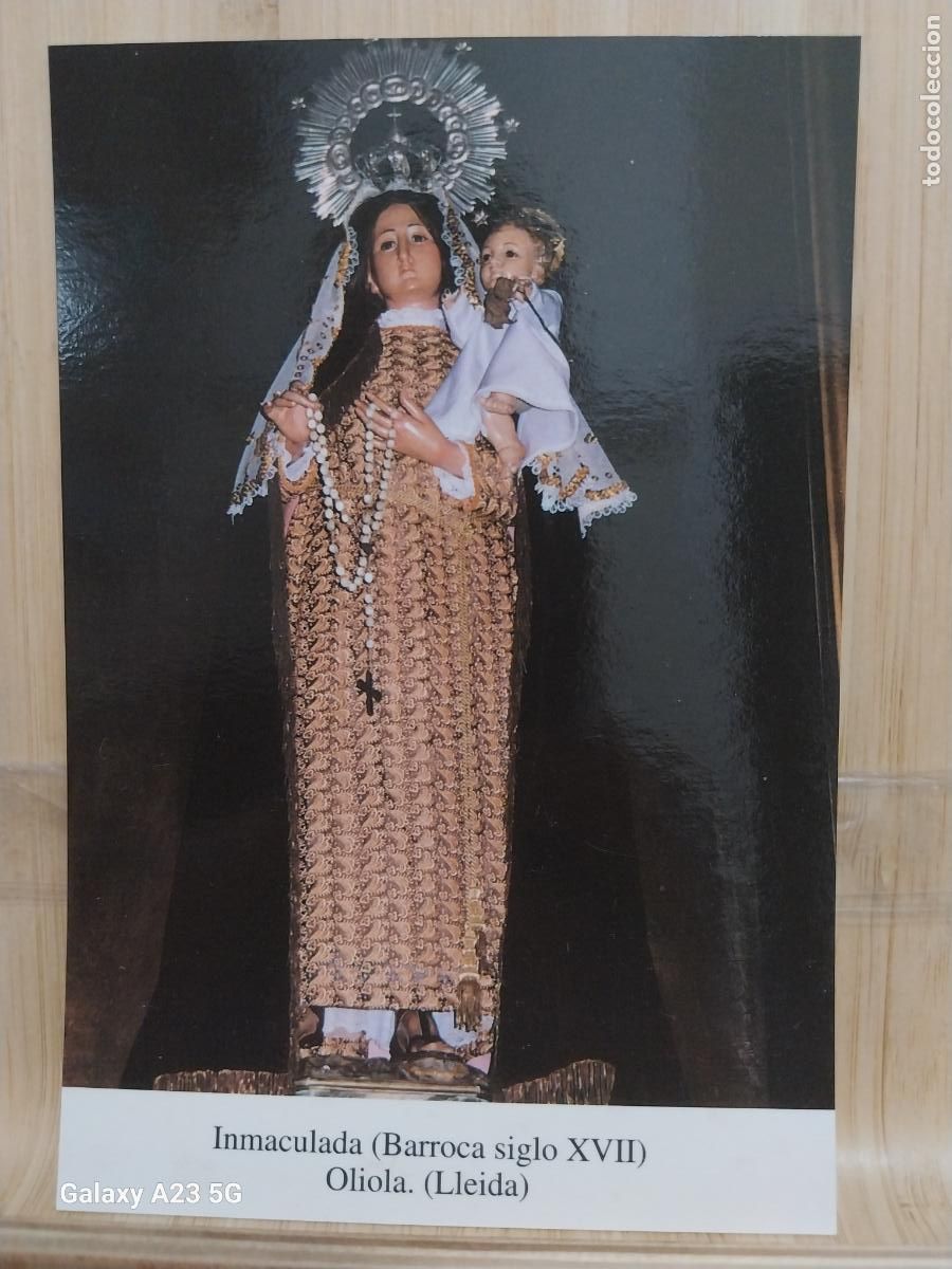 Postais: OLIOLA VIRGEN NTRA SRA INMACULADA LLEIDA TARJETA TAMA&Ntilde;O POSTAL DORSO BLANCO ++