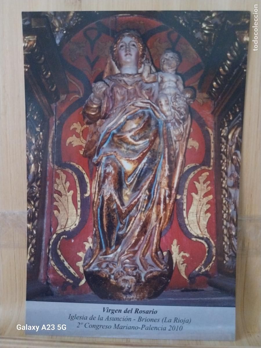 Postcards: BRIONES VIRGEN NTRA SRA DEL ROSARIO RIOJA TARJETA TAMA&Ntilde;O POSTAL DORSO BLANCO .......