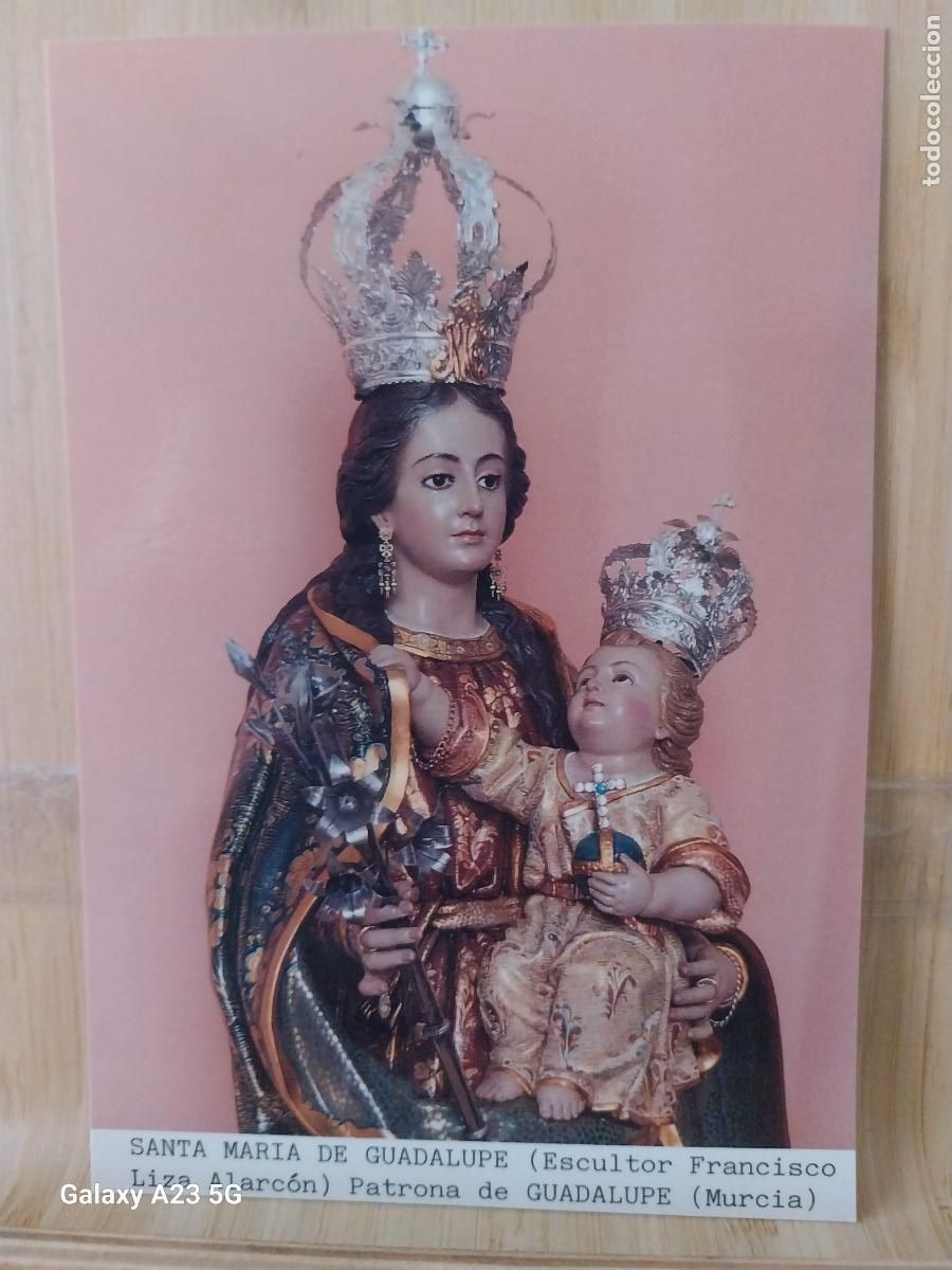 Postais: SANTA MARIA DE GUADALUPE VIRGEN NTRA SRA DE GUADALUPE MURCIA TARJETA DORSO HIMNO VISTABELLA