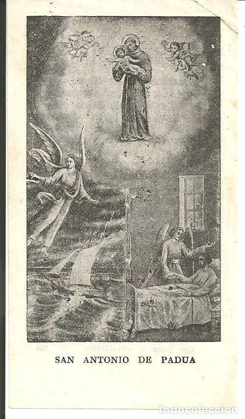 Postais: ESTAMPA SAN ANTONIO DE PADUA - CON NOVENA, DIA SEGUNDO EN EL DORSO