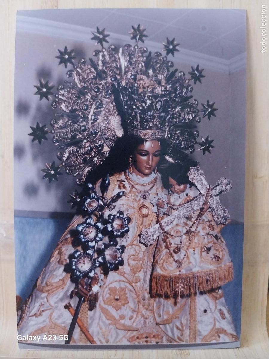 Cartes Postales: VIRGEN NTRA SRA CON NI&Ntilde;O PELO LARGO FOTO PARTICULAR TAMA&Ntilde;O POSTAL VINTAGE