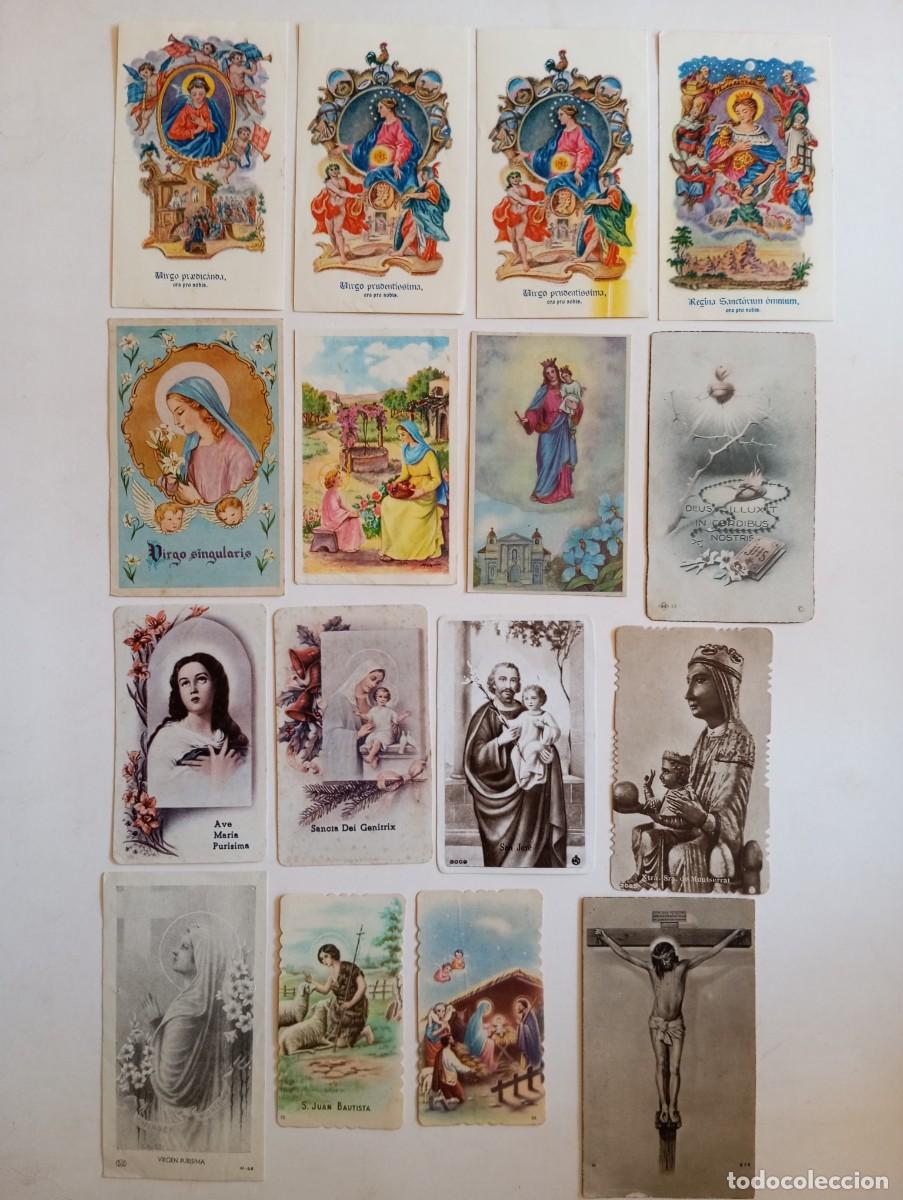 Cartes Postales: Lote de antiguas estampitas religiosas