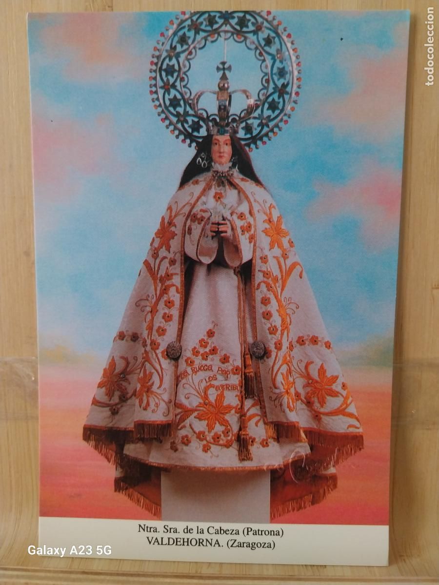 Cartes Postales: VALDEHORNA VIRGEN NTRA SRA DE LA CABEZA ZARAGOZA TARJETA TAMA&Ntilde;O POSTAL VINTAGE