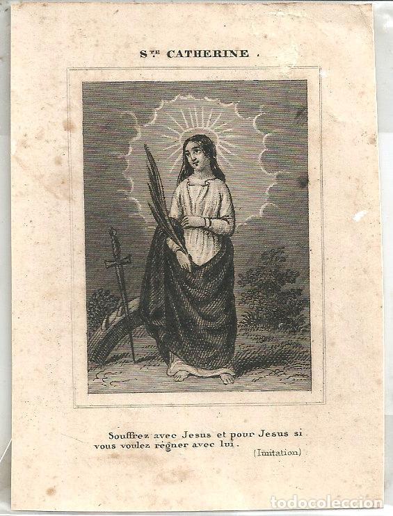 Cartoline: ESTAMPA SAINTE CATHERINE (SANTA CATALINA) - CON ORACION