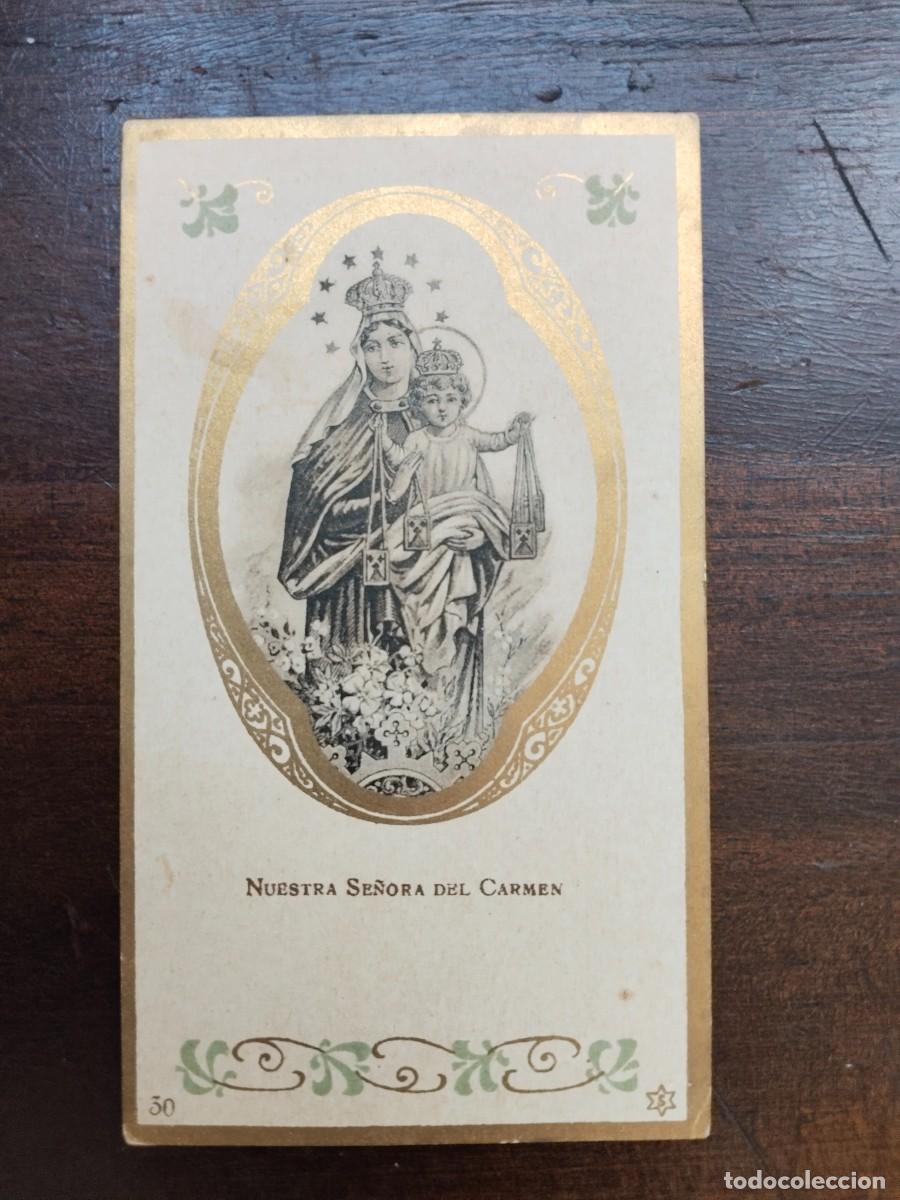 Postales: Antiguo recordatorio de Nuestra Se&ntilde;ora del Carmen. Principios del XX.