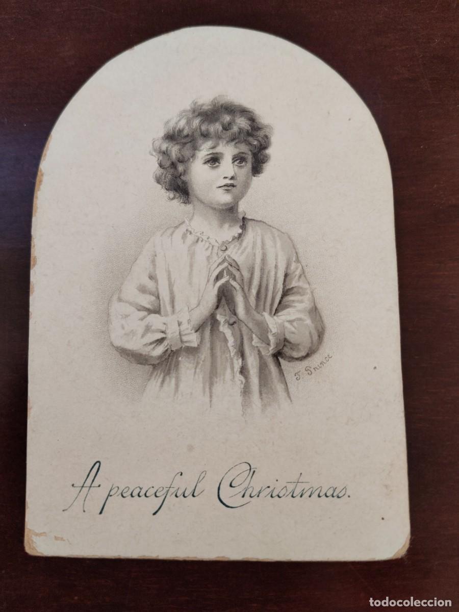 Postales: Precioso Recordatorio navide&ntilde;o a&ntilde;o 1889.