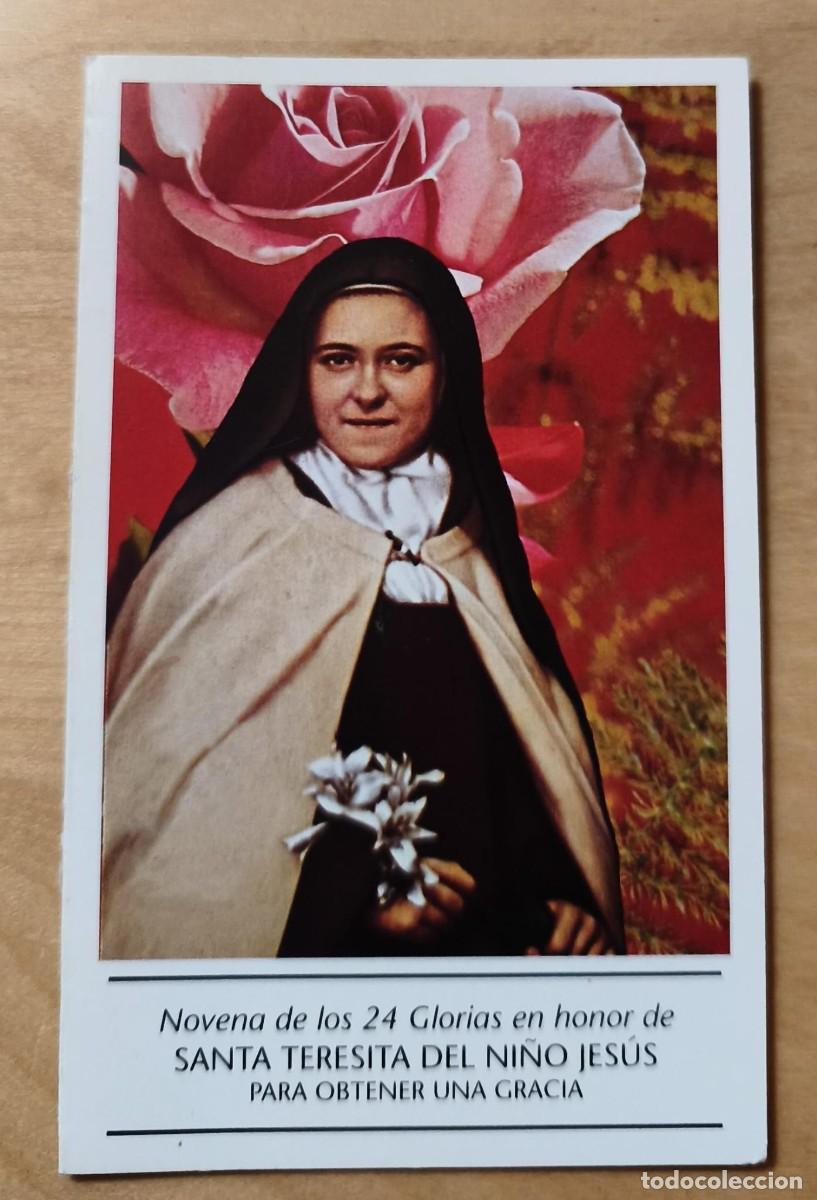 Postales: ED 49 - Estampa D&iacute;ptico - Santa Teresita del Ni&ntilde;o Jes&uacute;s - Novena de las 24 Glorias
