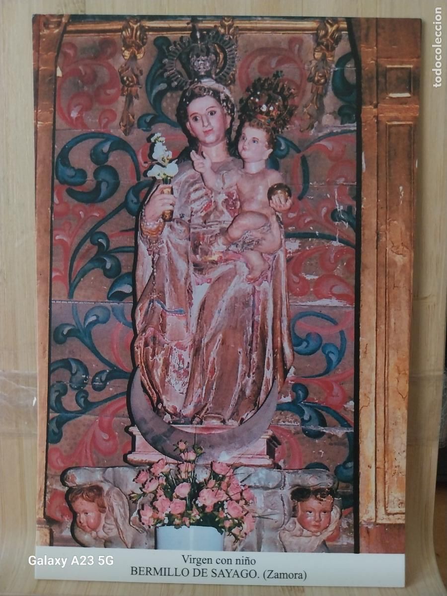 Postkarten: BERMILLO DE SAYAGO VIRGEN NTRA SRA CON NI&Ntilde;O ZAMORA TARJETA TAMA&Ntilde;O POSTAL