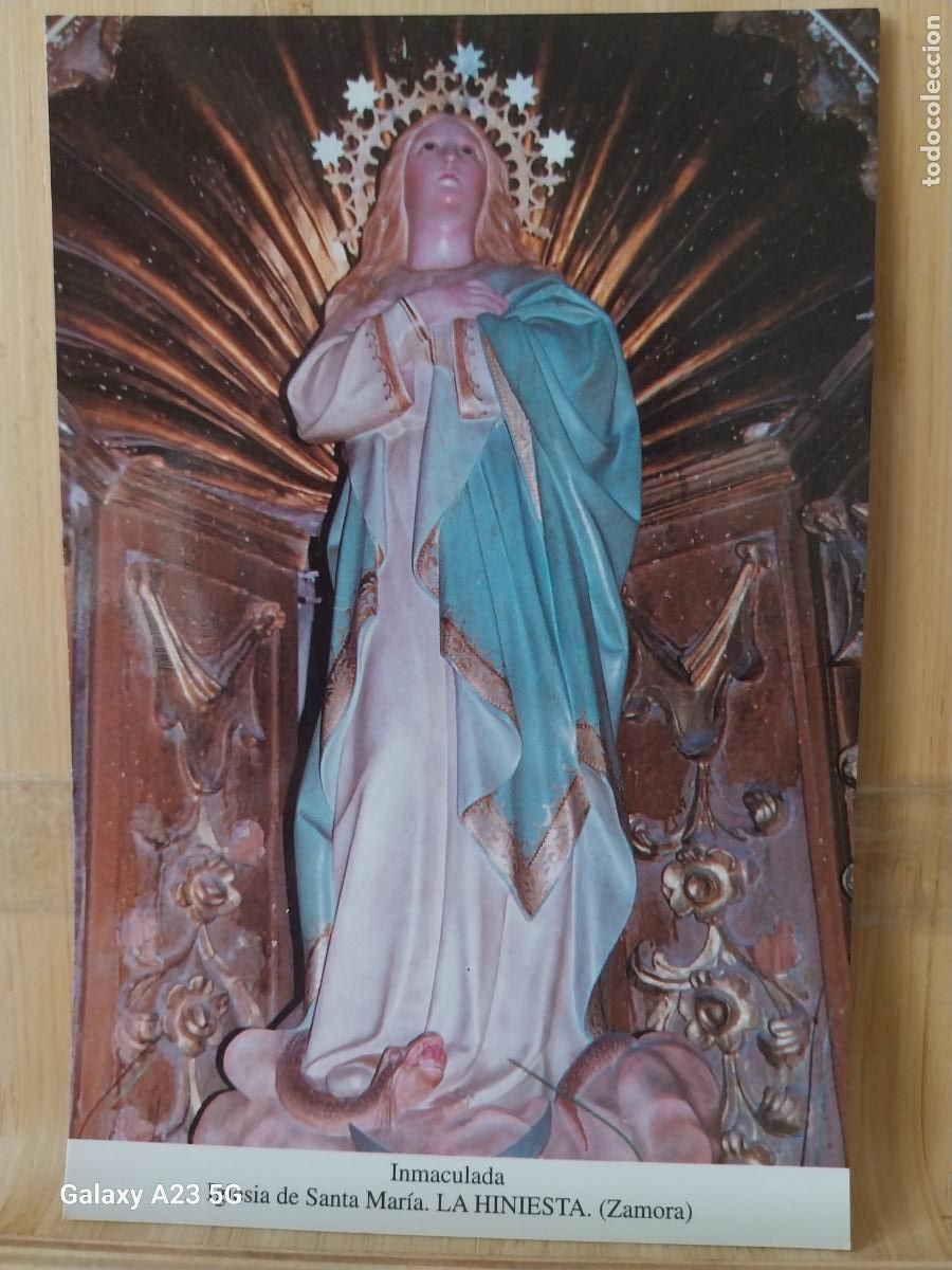 Cartes Postales: LA HINIESTA VIRGEN NTRA SRA INMACULADA ZAMORA VIRGEN NTRA TARJETA TAMA&Ntilde;O POSTAL DORSO BLANCO