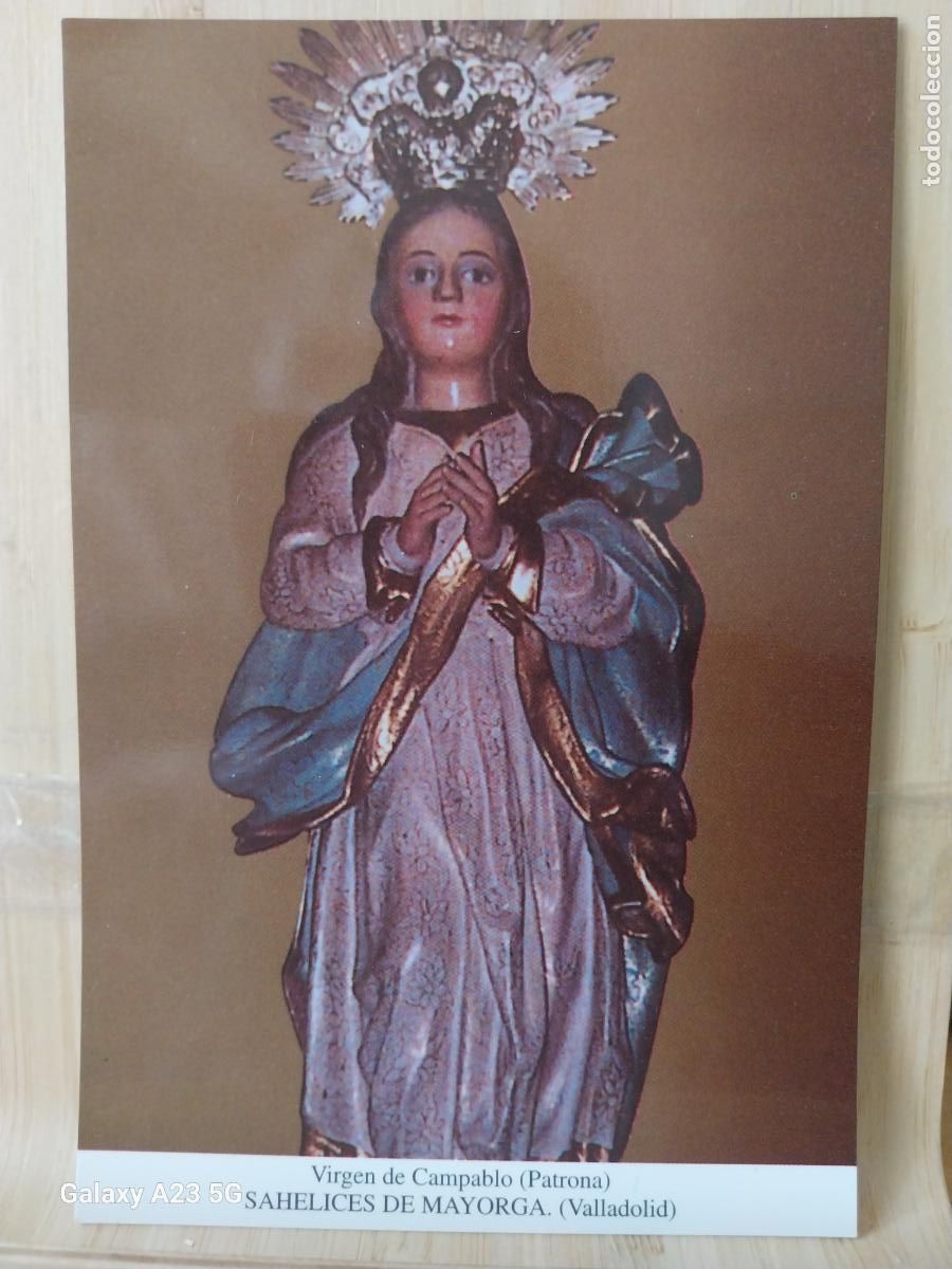 Cartoline: MAYORGA VIRGEN NTRA SRA DE CAMPABLO VALLADOLID TARJETA TAMA&Ntilde;O POSTAL DORSO BLANCO