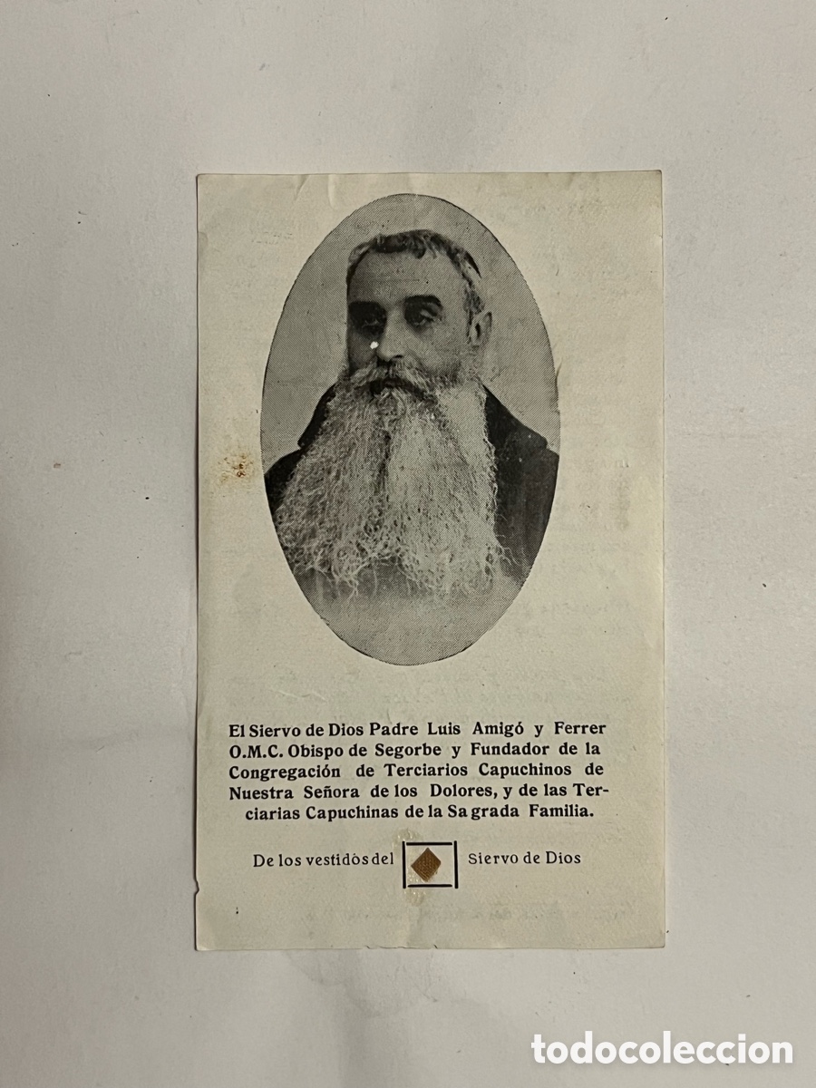 Postkarten: RELIQUIA. PADRE LUIS AMIGO Y FERRER. OBISPO DE SEGORBE Y FUNDADOR DE LOS TERCIARIOS CAPUCHINOS