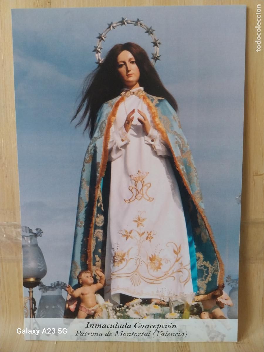 Postkarten: MONTORTAL VIRGEN NTRA SRA INMACULADA CONCEPCION TARJETA TAMA&Ntilde;O POSTAL VINTAGE
