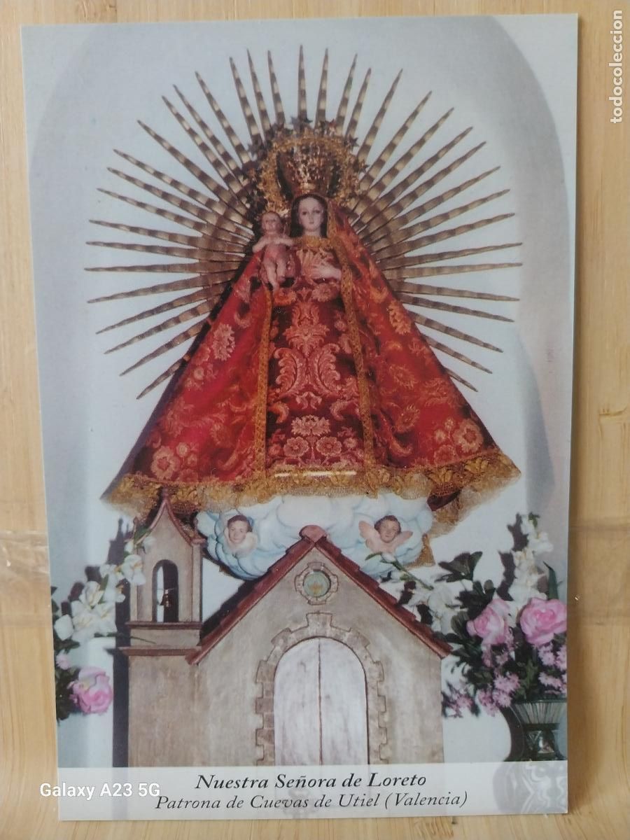 Postkarten: CUEVAS DE UTIEL VIRGEN NTRA SRA DE LORETO TARJETA TAMA&Ntilde;O POSTAL VINTAGE